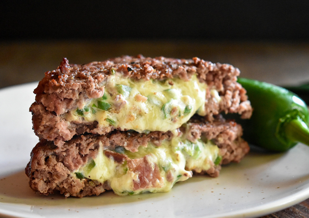 Jalapeno & Cheddar Stuffed Burger Patty