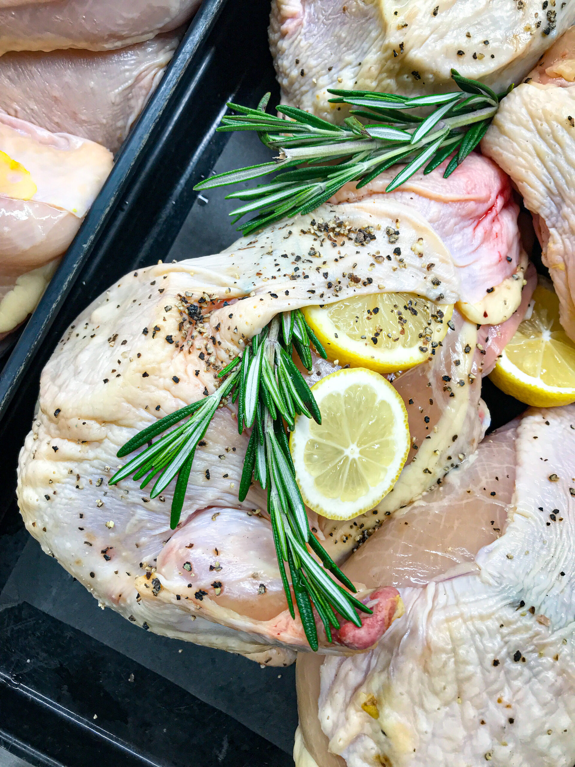 Porchetta at butcher close to Mississauga, Ontario