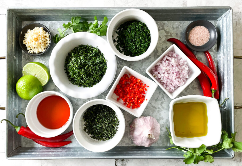 Chimichurri ingredients