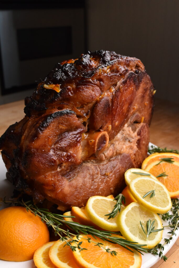 Maple Orange Marmalade Glazed Ham