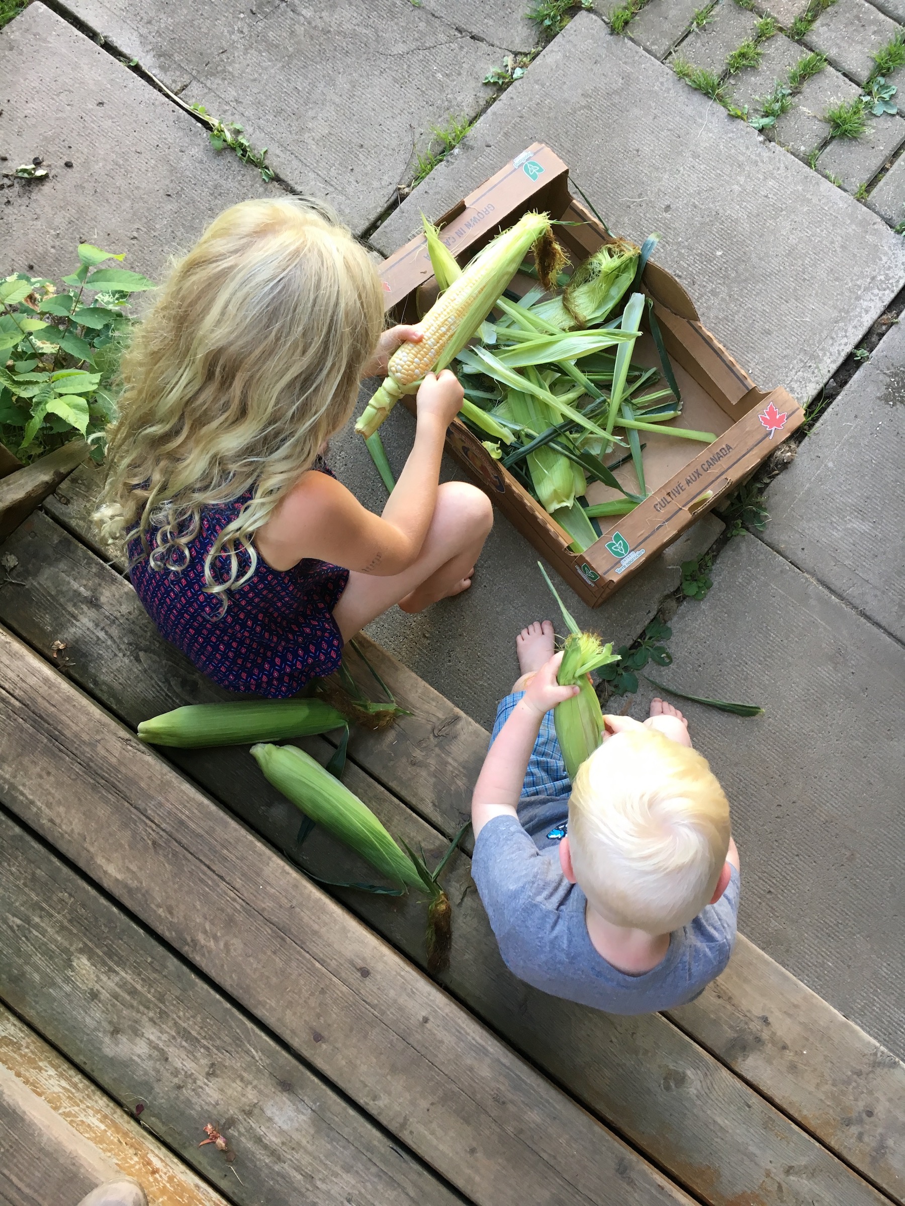 Storing sweet corn in the husk