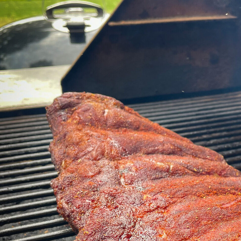 Smoking beef back ribs