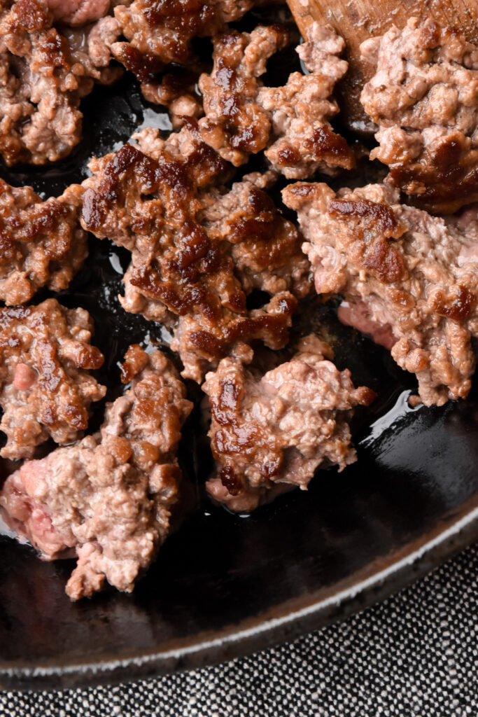 How to brown ground beef for the best flavour.