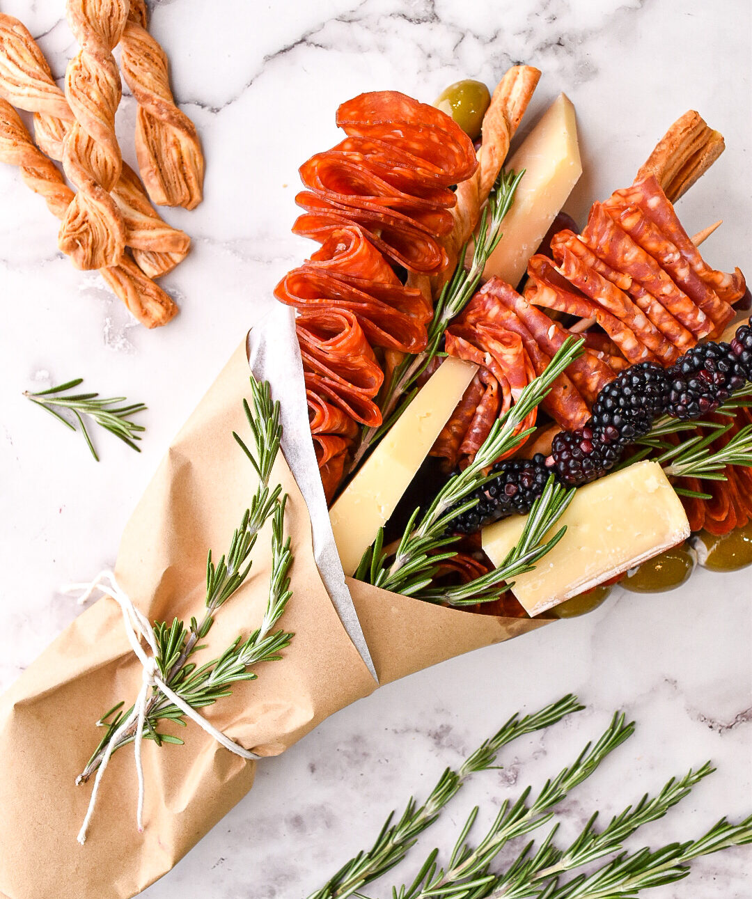 How to Make Charcuterie Skewers and a Meat Bouquet.