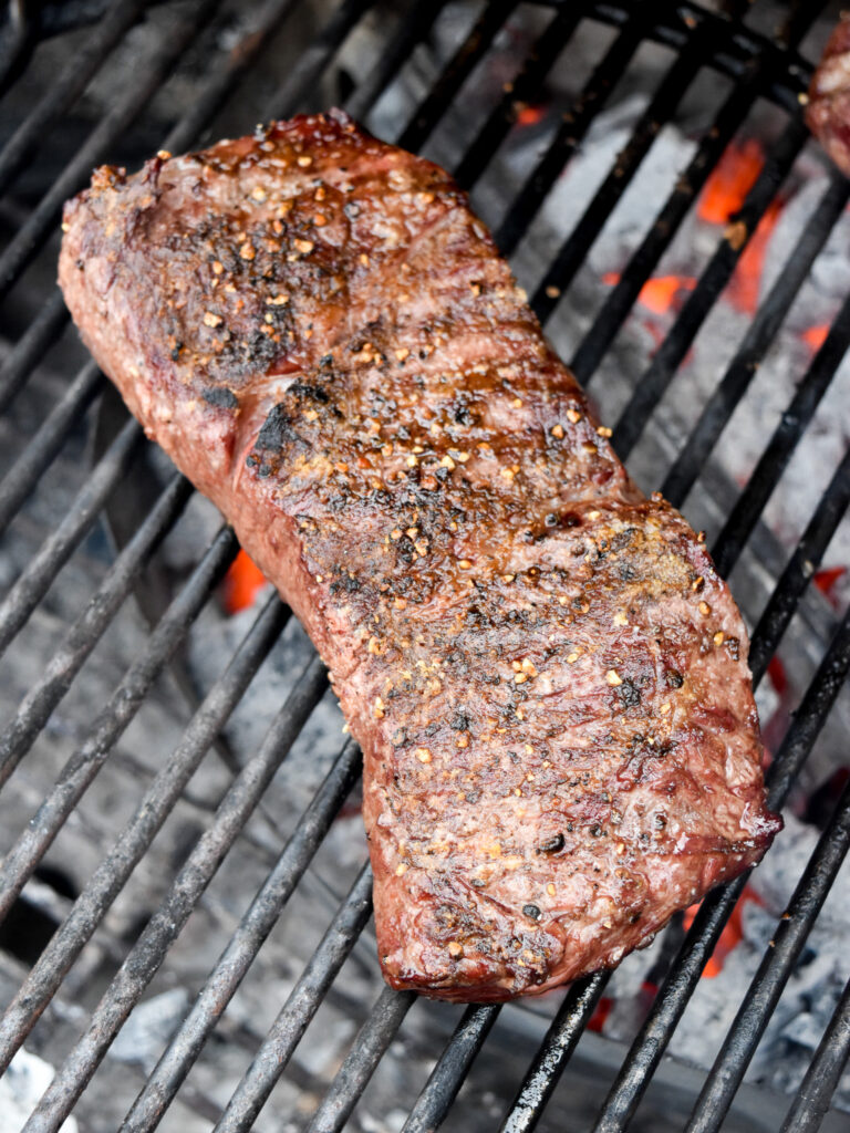Denver steaks over fast and high heat on the grill